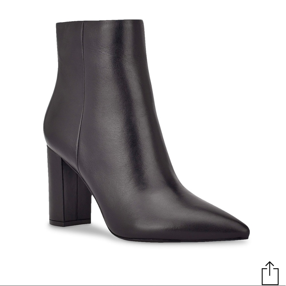 Marc Fisher Black Leather Booties